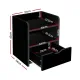 Artiss 2X Bedside Table 1 Drawer with Shelf - FARA Black