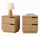 Artiss 2X Bedside Table 2 Drawers Nightstand Pine