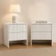 Artiss 2x Bedside Table 2 Drawers - Beige