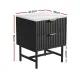 Artiss 2x Bedside Table 2 Drawers - Black