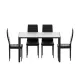 1 Artiss Dining Table and 4 Chairs Set Marble Effect