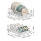 Pull Out Storage Rack Kitchen Dish Bowl Organiser Carbon Steel 40 x 30 x 13cm - Dish Rack