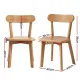 1 Artiss Dining Table and 4 Chairs Set Natural Timber