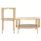 Artiss Coffee Table 2-Tier Round Wood