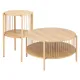 Artiss Coffee Table 2-Tier Round Wood