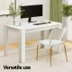 1 Artiss Dining Table and 4 Chairs Set White Wood