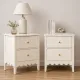 Artiss 2x Bedside Table 2 Drawers Bedroom Storage Nightstand Beige