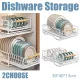 Pull Out Storage Rack Kitchen Dish Bowl Organiser Carbon Steel 40 x 30 x 13cm - Dish Rack