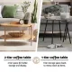 Artiss Coffee Table 2-Tier Round Wood