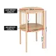Artiss Set of 2 End Tables Coffee Table 2-Tier Round Wood