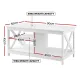 Artiss Coffee Table Storage Shelf White