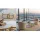 Interior Ave - Premier Nested Coffee Table Set - White Marble Stone