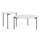 Interior Ave - Bianco Nested Coffee Table Set - White Marble Stone
