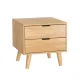 Artiss Bedside Table 2 Drawers - Pine