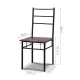 Artiss Dining Table And Chairs Set fo 3 Walnut