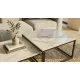 Interior Ave - Ciest Square Nested Coffee Table Set - White Marble Stone