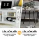 Artiss Coffee Table Storage Shelf White