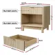Artiss 2X Bedside Table Nightstand 1 Drawer Shelves Pine