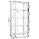 CARLA HOME 5-Tier Foldable Storage Shelf with Wheels for Kitchen, Garage, Pantry or Basement (White)