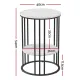 Artiss Set of 2 Side Table Coffee Table 2-Tier Round Marble Effect