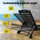 Gardeon Sun Lounge Lounger Beach Chair HDPE Patio Outdoor Furniture with Wheels Black