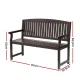 Gardeon Outdoor Garden Bench Wooden 2 Seater Lounge Chair Patio Furniture Brown