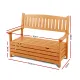 Gardeon Outdoor Storage Bench Box Wooden Garden Chair 2 Seat Timber Furniture