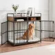 i.Pet 2-in-1 Wooden Dog Crate 104cm Pet Cage Furniture End Table Storage Black