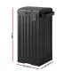 Gardeon Outdoor Trash Cans Polypropylene Patio Hideaway Bin 110L Black