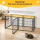 i.Pet Large Dog Crate Cage Playpen 129cm Puppy Pen Pet Enclosure Black