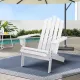 Gardeon Adirondack Outdoor Chairs Wooden Beach Chair Patio Furniture Garden White