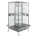 YES4PETS 161 cm XL Corner Bird Cage Pet Parrot Aviary Perch Castor Wheel Stand Black Silver