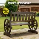 Gardeon Outdoor Garden Bench Wooden 2 Seater Wagon Chair Patio Furniture Brown