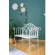 White Lavinia Iron Outdoor Bench