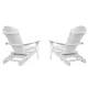 Gardeon 2PC Adirondack Outdoor Chairs Wood Foldable Sun Lounge Patio Furniture