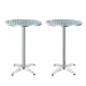 Gardeon Set of 2 Outdoor Bar Table Aluminium Round 70/110CM