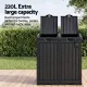 Gardeon Outdoor Trash Cans Dual Compartment Trash Can 220L Black