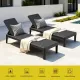 Gardeon Sun Lounge Adjustable Lounger Patio Outdoor Furniture Lightweight Black