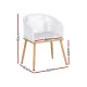 Gardeon 2PC Outdoor Dining Chairs Wicker Chair Patio Furniture Garden Steel White