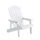 Gardeon Outdoor Chairs HDPE Adirondack Beach Chair Sun Lounge Patio Furniture Garden white