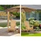 Gardeon Adirondack Outdoor Chairs Wooden Beach Chair Patio Furniture Garden Natural
