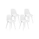 Gardeon 4PC Outdoor Dining Chairs PP Lounge Chair Patio Garden Furniture White