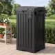 Gardeon Outdoor Trash Cans Polypropylene Patio Hideaway Bin 110L Black