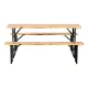 Gardeon 3 PCS Outdoor Furniture Dining Set Lounge Setting Patio Wooden Bench