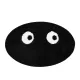Round Rug Cute Black Face Rug Soft Flocking Carpet Skid Resistant Rug for Bedroom Bathroom Living Room 80x80cm / 31.5x31.5in