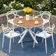 Gardeon 5PCS Outdoor Dining Set Table and Chairs Patio Garden Furniture Entwine