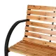 Gardeon Outdoor Garden Bench Seat 120cm Wooden Steel 2 Seater Patio Furniture Natural