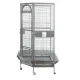 YES4PETS 161 cm XL Corner Bird Cage Pet Parrot Aviary Perch Castor Wheel Stand Black Silver