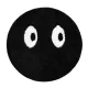 Round Rug Cute Black Face Rug Soft Flocking Carpet Skid Resistant Rug for Bedroom Bathroom Living Room 80x80cm / 31.5x31.5in