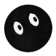 Round Rug Cute Black Face Rug Soft Flocking Carpet Skid Resistant Rug for Bedroom Bathroom Living Room 80x80cm / 31.5x31.5in